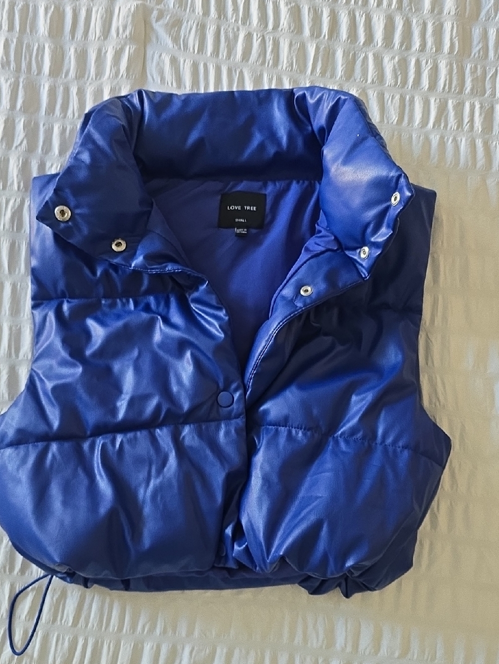 Love Tree Bold Blue Puffer Vest